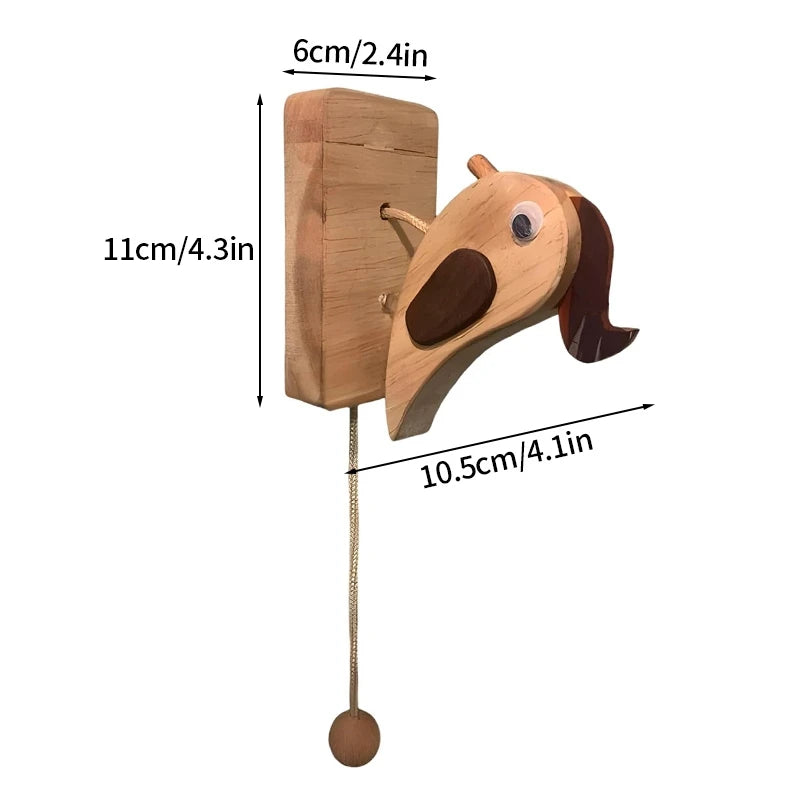 "Knock Knock! Who's Pecking? The Quirky Wooden Woodpecker Doorbell – Because Even Your Door Needs a Sense of Humor!"