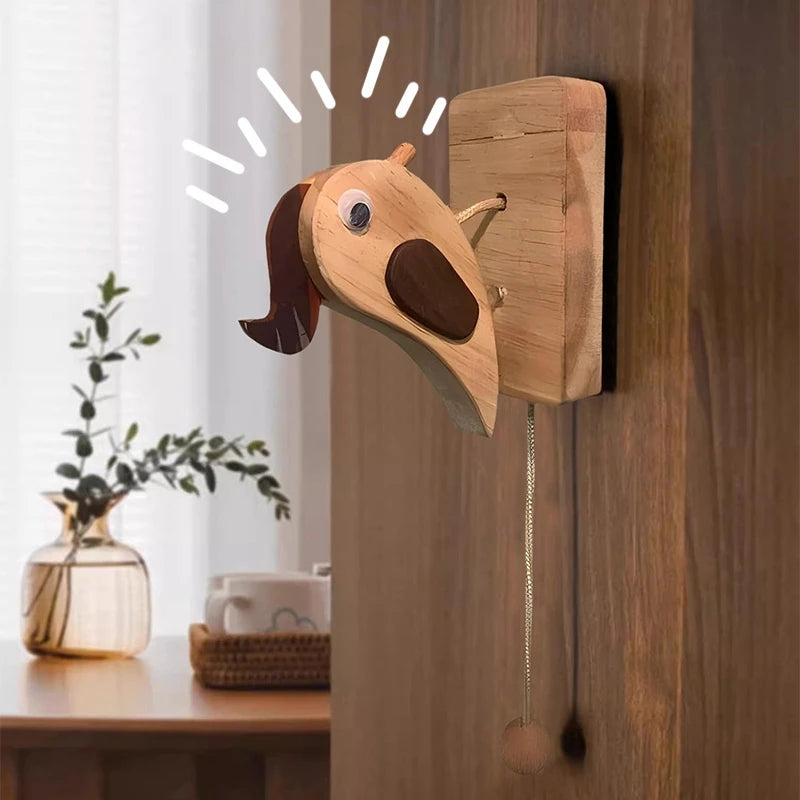 "Knock Knock! Who's Pecking? The Quirky Wooden Woodpecker Doorbell – Because Even Your Door Needs a Sense of Humor!"